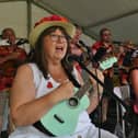 St Botolph's Festival on the Green, performing the Palmy Ukulele Band