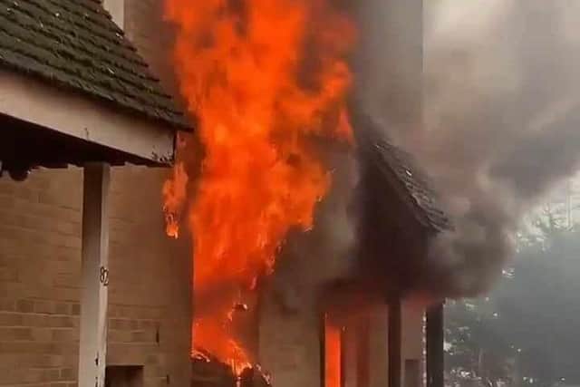 Fire fighters spent six hours at the scene of the blaze