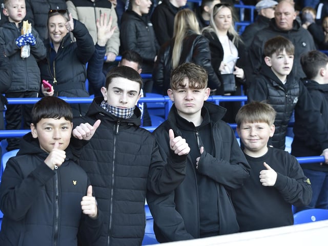 Peterborough United fans enjoy the 5-2 win over Plymouth Argyle.