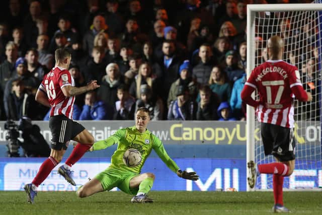 Goalkeeper Steven Benda in action for Posh. Photo: Joe Dent/theposh.com.