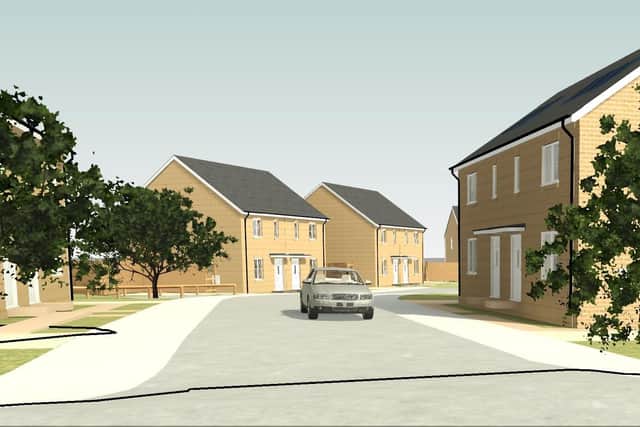 This image shows how some of the new homes to be built in Chatteris will appear once completed.