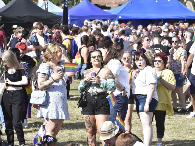 The Green Back Yard hosted the pride event.