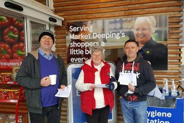 Ashley Baxter, Virginia Moran and Ian Stygall who have been taking up the fight to reopen the Deepings Leisure Centre. Photo: Virginia Moran.