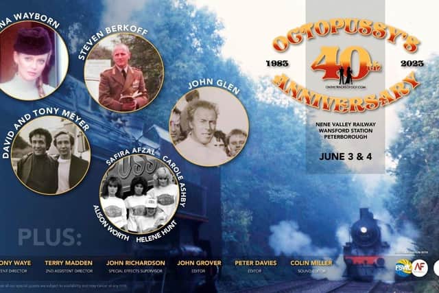 The star-studded 'Octopussy' celebration weekend will see stars, cast and crew from the classic Bond film descend upon Peterborough to mark its 40th anniversary on June 3 and 4.