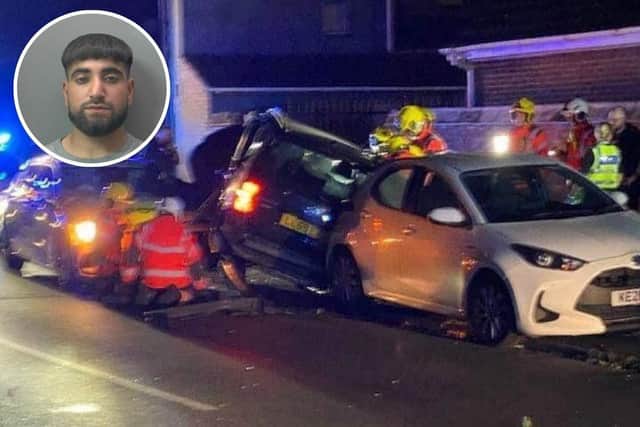 Nazhra Shahzad said she is still traumatised by the crash caused by Mohammed Mehtab (inset)
