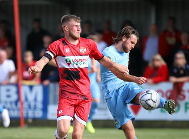 Connor Kennedy in action for Kettering Town. Photo: Peter Short.