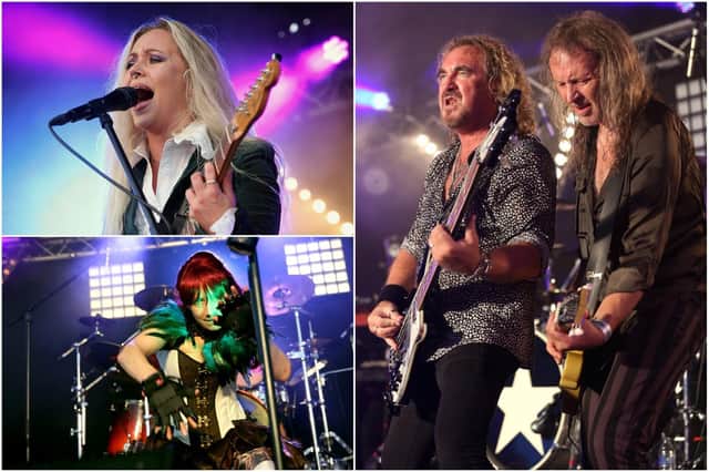 Some of the acts lined up for Cambridge Rock Festival in Peterborough