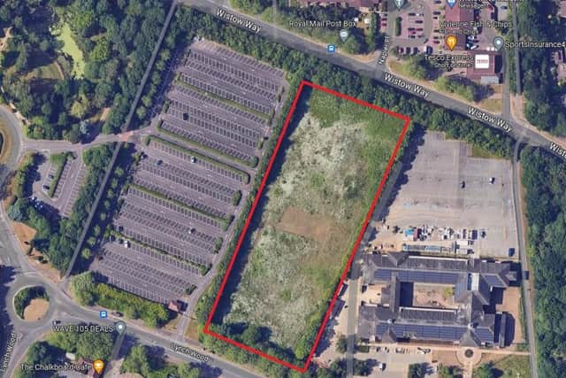 The proposed location of the new marquee close to Lynch Wood Business Park.