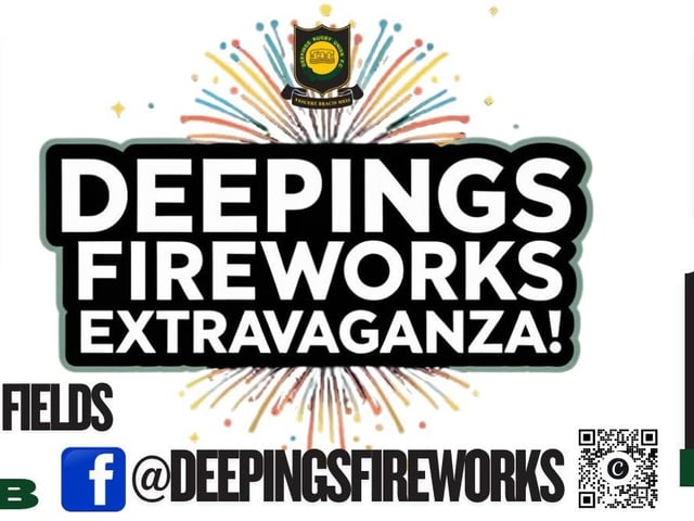 Deepings' biggest and longest-running Guy Fawkes celebration, hosted by Deepings Rugby Union FC, returns on Friday, November 6. Hot food and a bar will be available on the night. The event takes place from 5.30pm to 10.30pm. Family tickets (two adults and three children) are priced at £20.