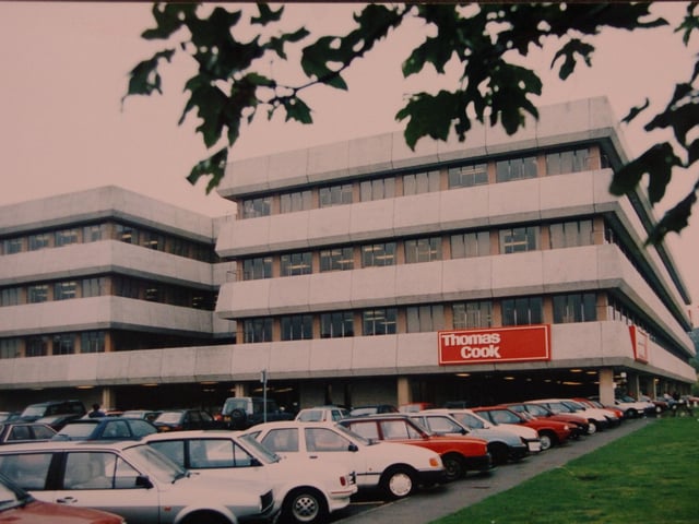 The former Peterborough offices of holiday giant Thomas Cook in 1977 in Longthorpe before its move to Bretton and then to Lynch Wood.