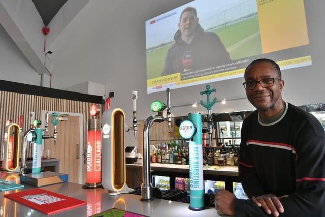 Lloyd McPherson at his new Orton Gate Sports Bar and Fanzone at Ortongate Centre.