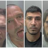 Some of the faces of crooks jailed in December for crimes committed in and around Peterborough