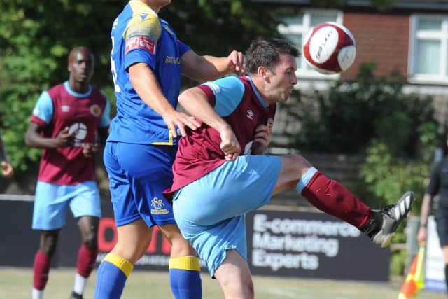 Brad Rolt (left) scored for Spalding at Boldmere St Michaels.