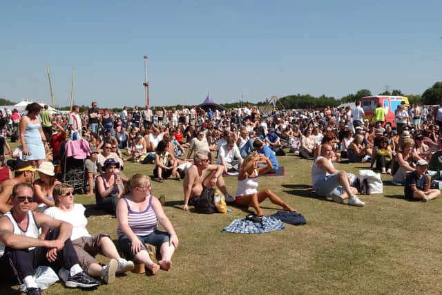 Willow Festival crowds pictured back in 2008 lapping up the sun and warm weather on the Embankment.