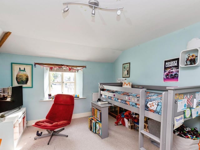 One of the home's bedrooms