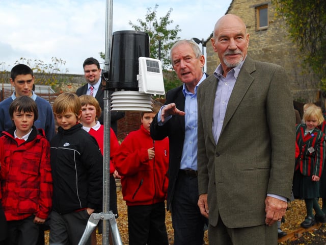 Sir Patrick took time to meet local school children and hold a Q & A session.