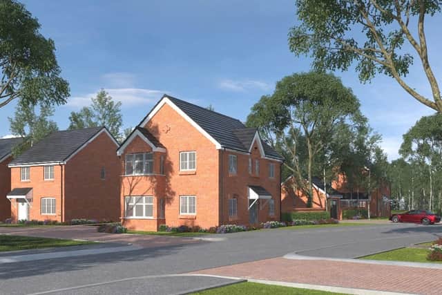 A computer generated image of the new houses being built by Bellway.