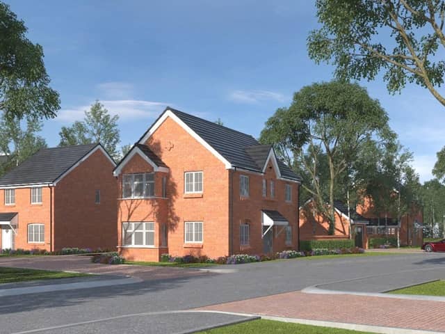 A computer generated image of the new houses being built by Bellway.