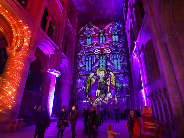 Luxmuralis 2023 at Peterborough Cathedral