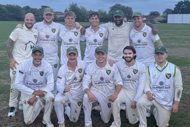 Newborough CC's Rutland Division One title-clinching team.