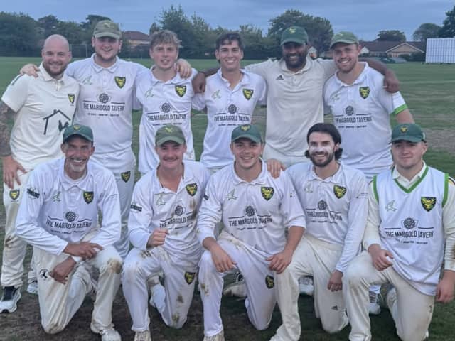 Newborough CC's Rutland Division One title-clinching team.