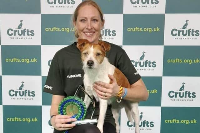 Becci Hodson and her rare breed Kromfohrländer, Jaffa, came second in their class at Crufts 2023.