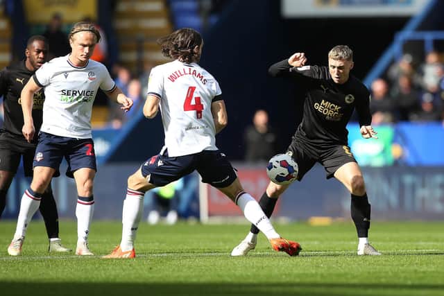 Jack Taylor of Peterborough United in action against Bolton Wanderers. Photo: Joe Dent/theposh.com.
