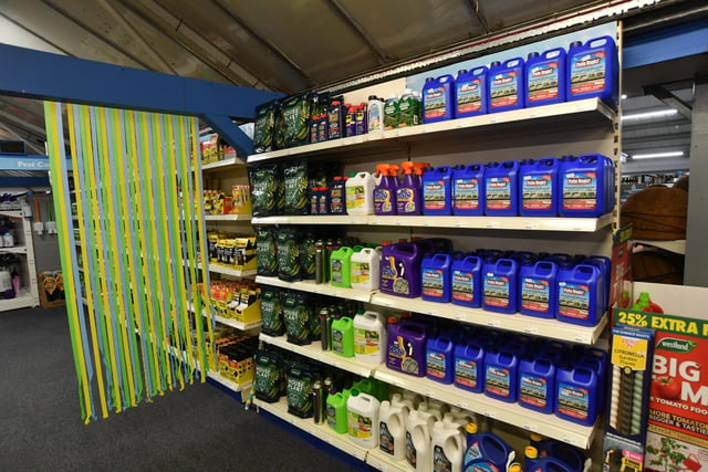 Some of the gardening products at  the Waterside Garden Centre in Baston