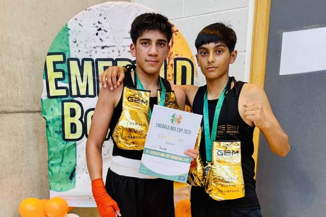 Jacob Hussain (left) and Zayne Hussain in Dublin.