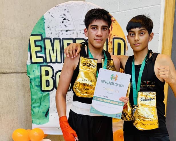 Jacob Hussain (left) and Zayne Hussain in Dublin.