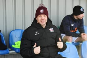 Spalding United boss Jimmy Dean when he was manager of Scunthorpe United. Photo David Lowndes.