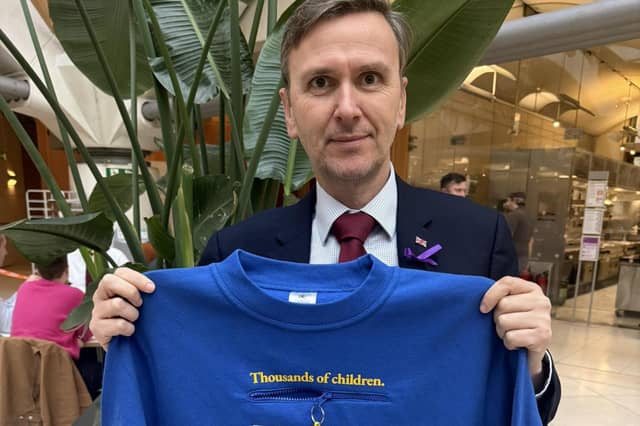 Andrew Pakes MP honouring abducted Ukrainian children on World Children's Day