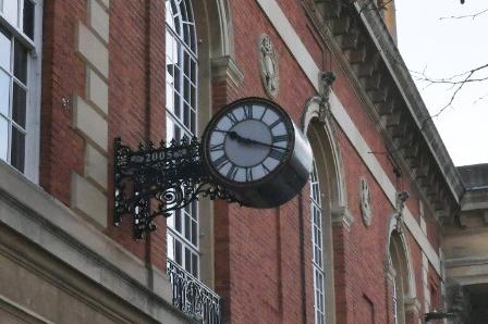 Which building is this clock attached to?