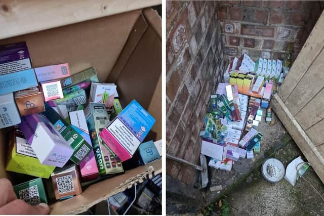 Counterfeit goods seized from Djema, Westlode Street, Spalding.