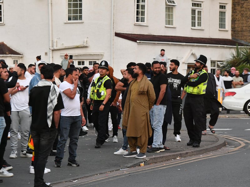 Large crowds were seen in the city.