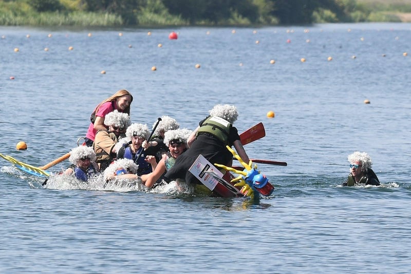The Peterborough Dragon Boat Festival is always one of the most spectacular events on the city calendar - and it was particularly memorable for The Rowing Stones boat which capsized