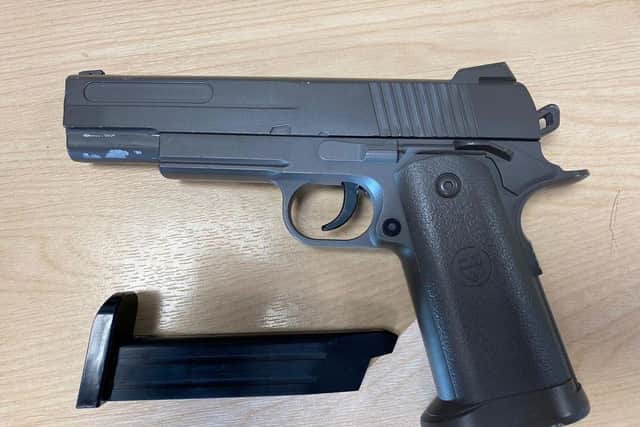 A BB gun seized by police