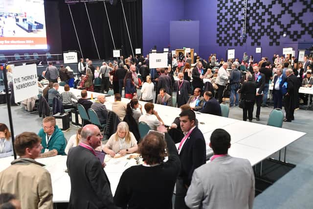 A local election count in Peterborough