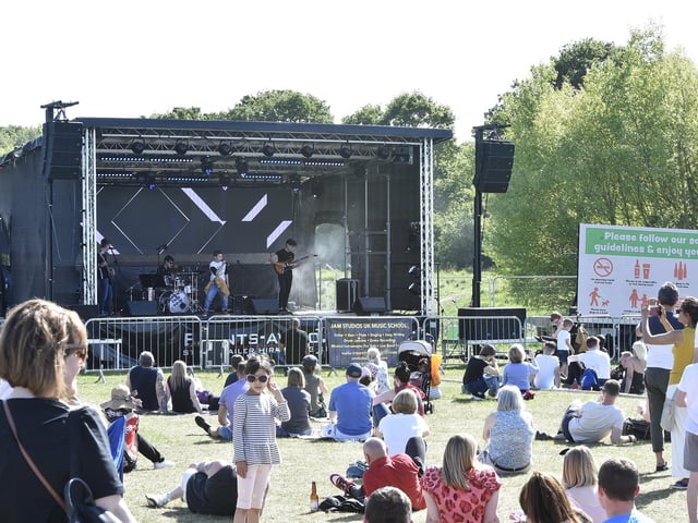 Crowds at Ferry Meadows.