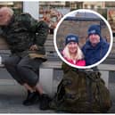 Tracey McIntosh, inset with husband Adam, is organising and taking part in 'The Big Tommy Sleep Out' event in Whittlesey on Saturday March 16.