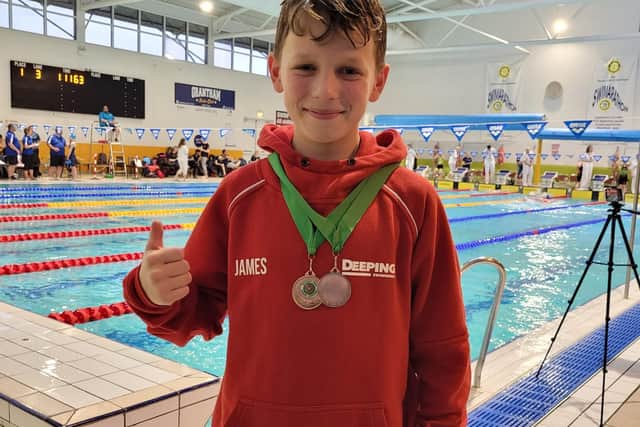 James Cash won two bronze medals at the Lincs County Champs.
