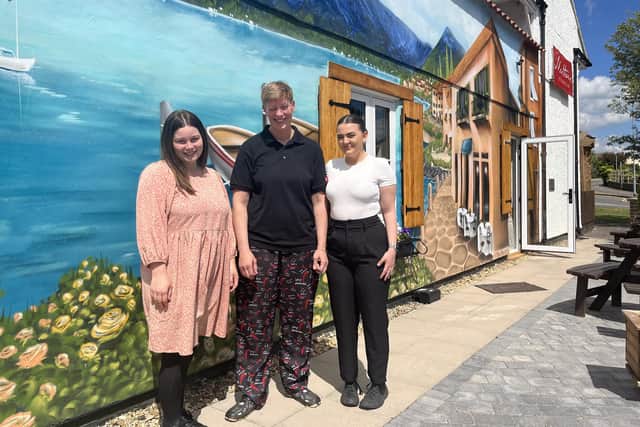 Mattoni Eye's general manager Claudia Sleight (left), head chef Alex Kadoch (centre) and assistant manager Scarlett Hart (right).