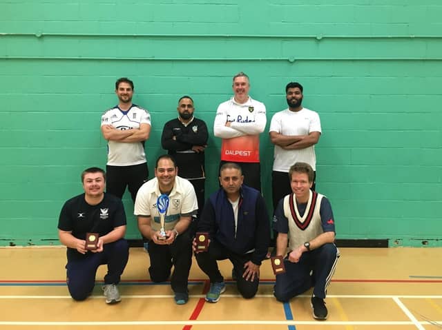 The Ufford Park team that won the Hunts Indoor Cricket League.
