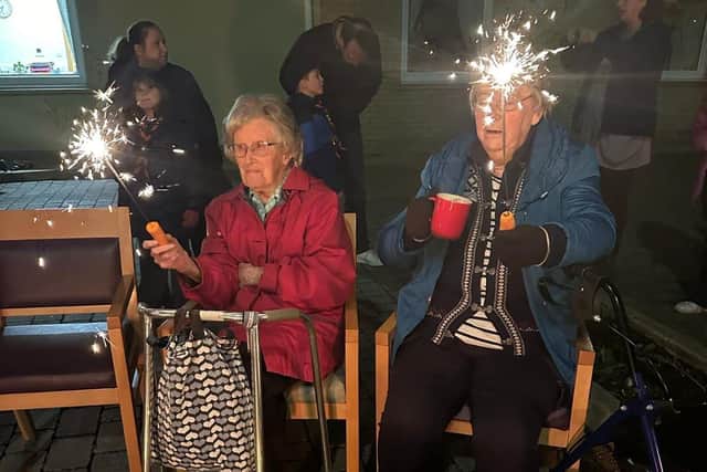 Hot chocolate and sparklers