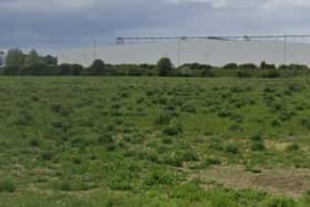 The development site off Staplee Way,. Peterborough, and close to the Tesco distribution centre