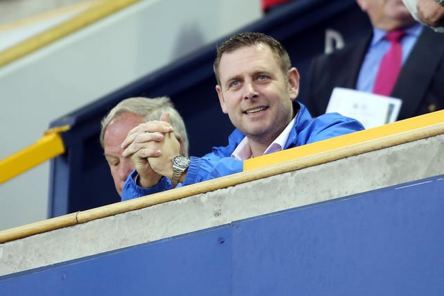 Peterborough chairman Darragh MacAnthony in the stands at Millwall