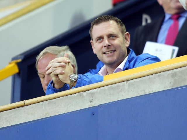Peterborough chairman Darragh MacAnthony in the stands at Millwall