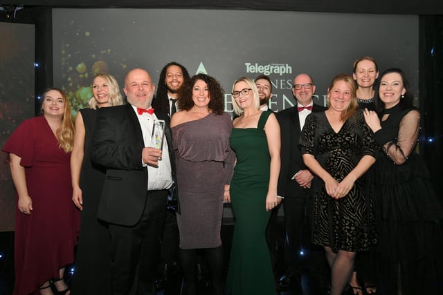 The Yours Clothing group at the Peterborough Telegraph Business Excellence Awards 2022.
