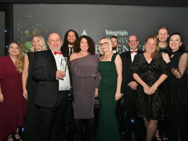 The Yours Clothing group at the Peterborough Telegraph Business Excellence Awards 2022.