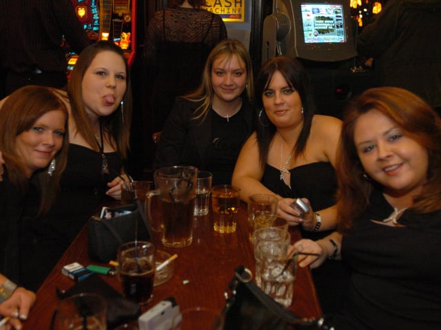 Seeing in the new year at The College Arms in Peterborough in 2004